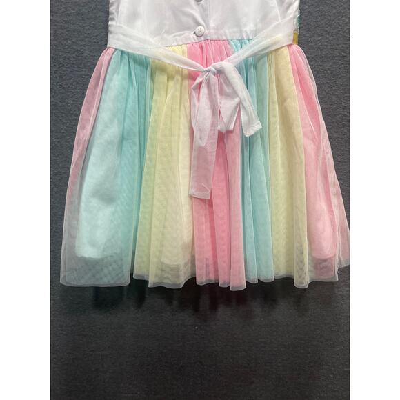 Jona Michelle Boutique Special Occasion Dress Blue Pink Yellow Girls Size 3T - Picture 7 of 9